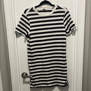 Old Navy Black and White Striped Mini Dress
